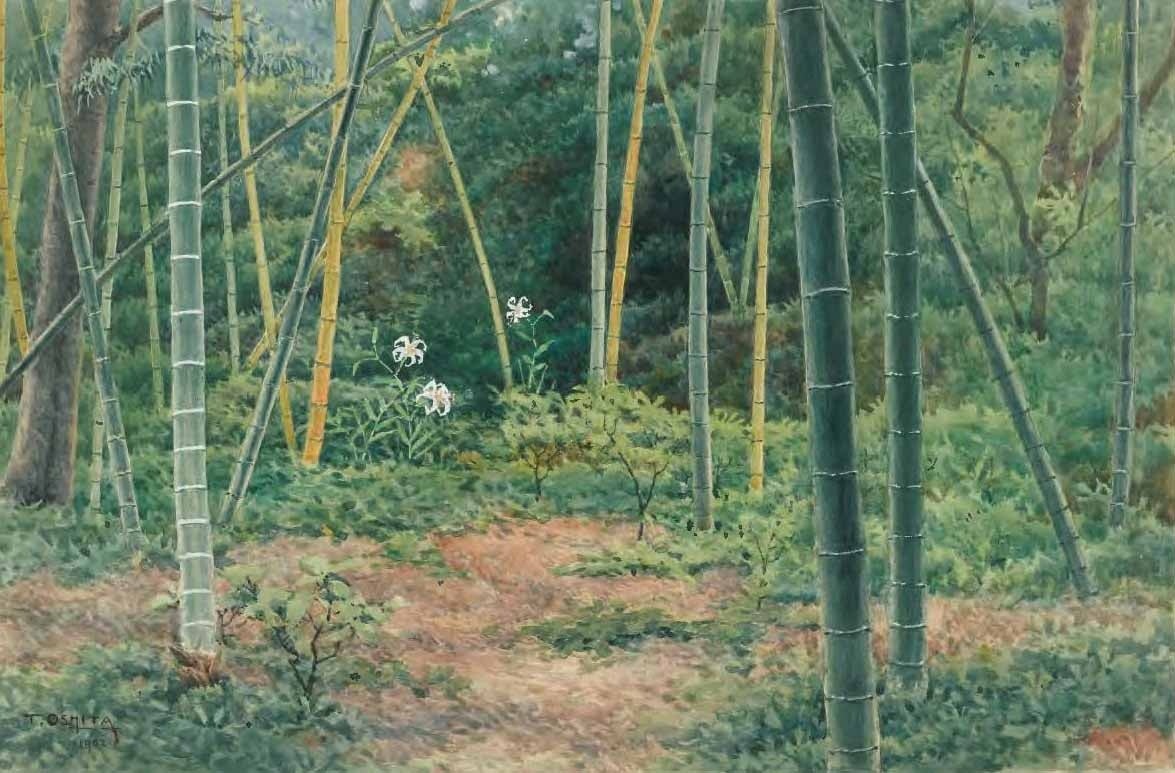 大下藤次郎《竹林の白百合》1902（明治35）年