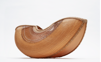 2代目田辺竹雲斎作堺市の竹工芸品花籠