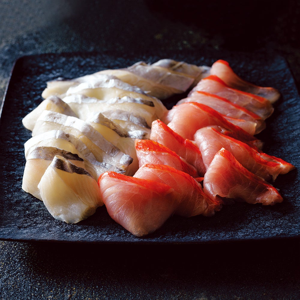 「小石川　丸赤」太刀魚と金目鯛の紅白しゃぶしゃぶセット8,640 円（税込み）