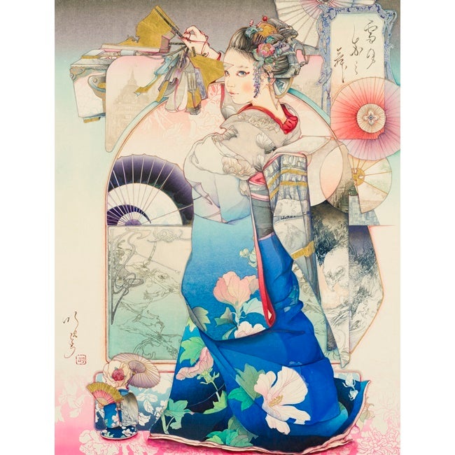 入江 明日香『雪月花之舞』 (85×65cm、ミクストメディア)