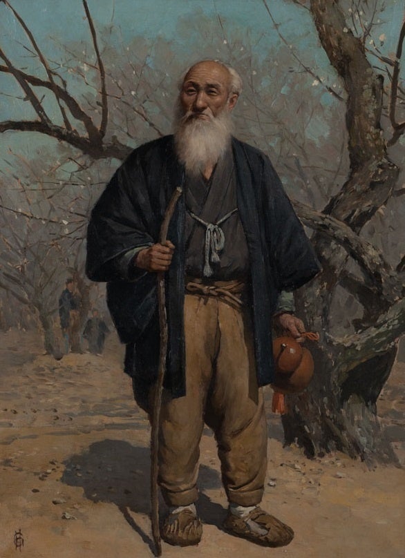 五姓田芳柳（2世）《梅林に五姓田芳柳一世》