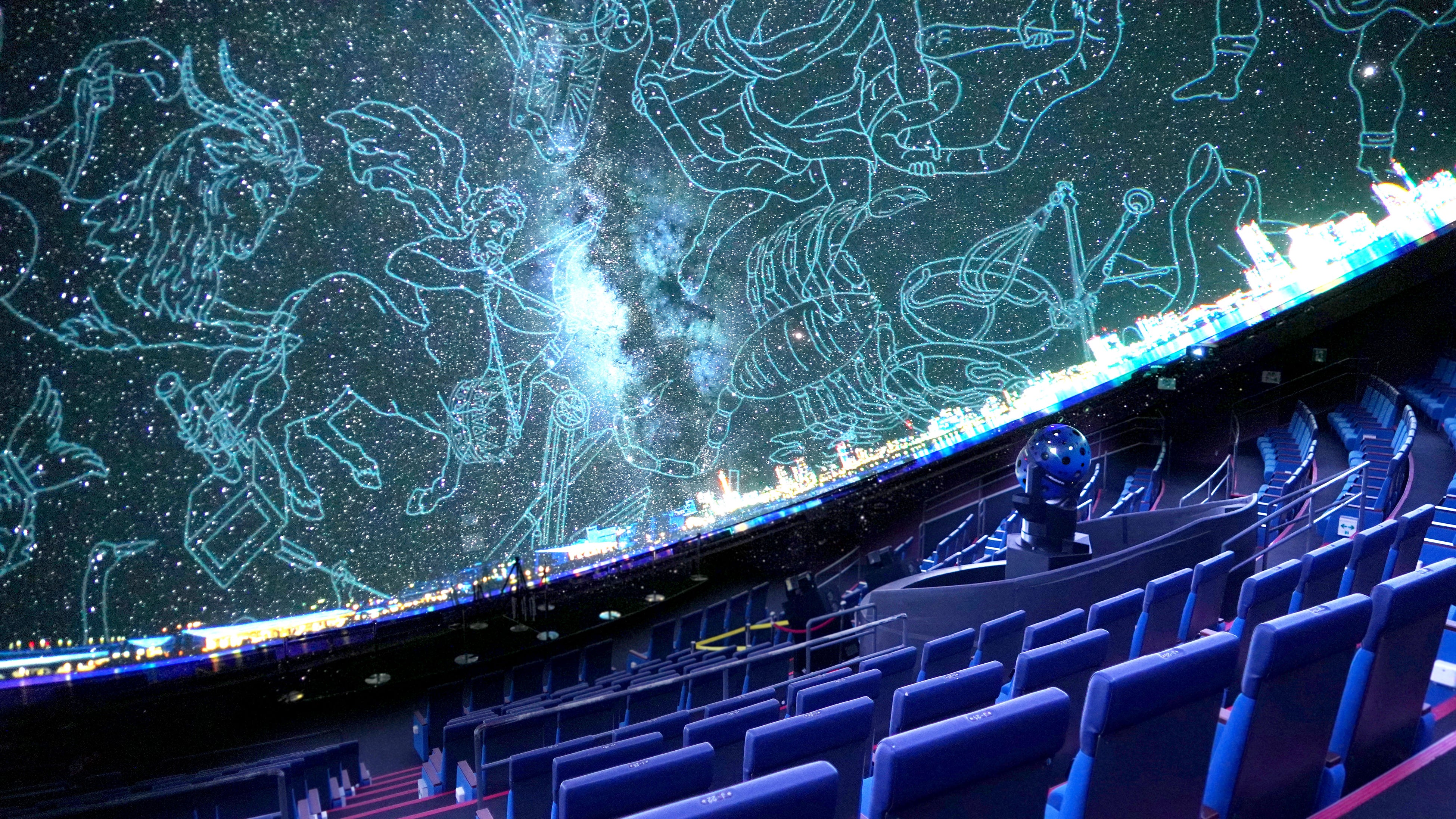 はまぎん こども宇宙科学館のプラネタリウム内観