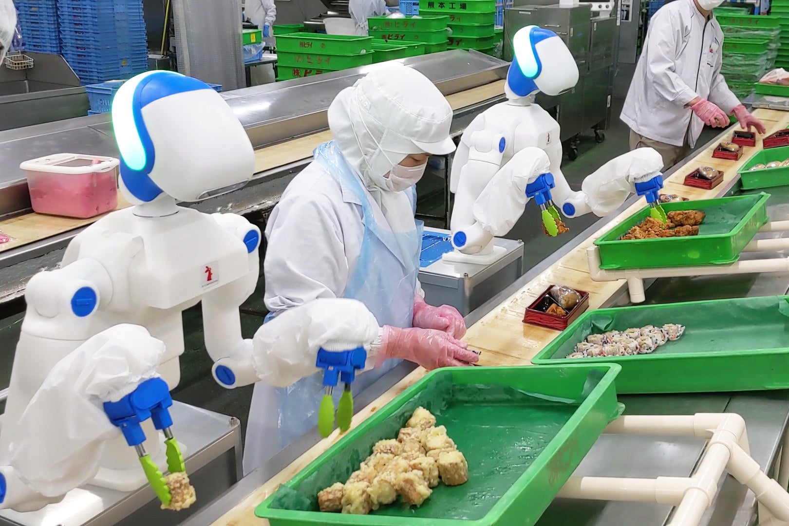 から揚げ、ちくわサラダの盛り付け（ヒライ）