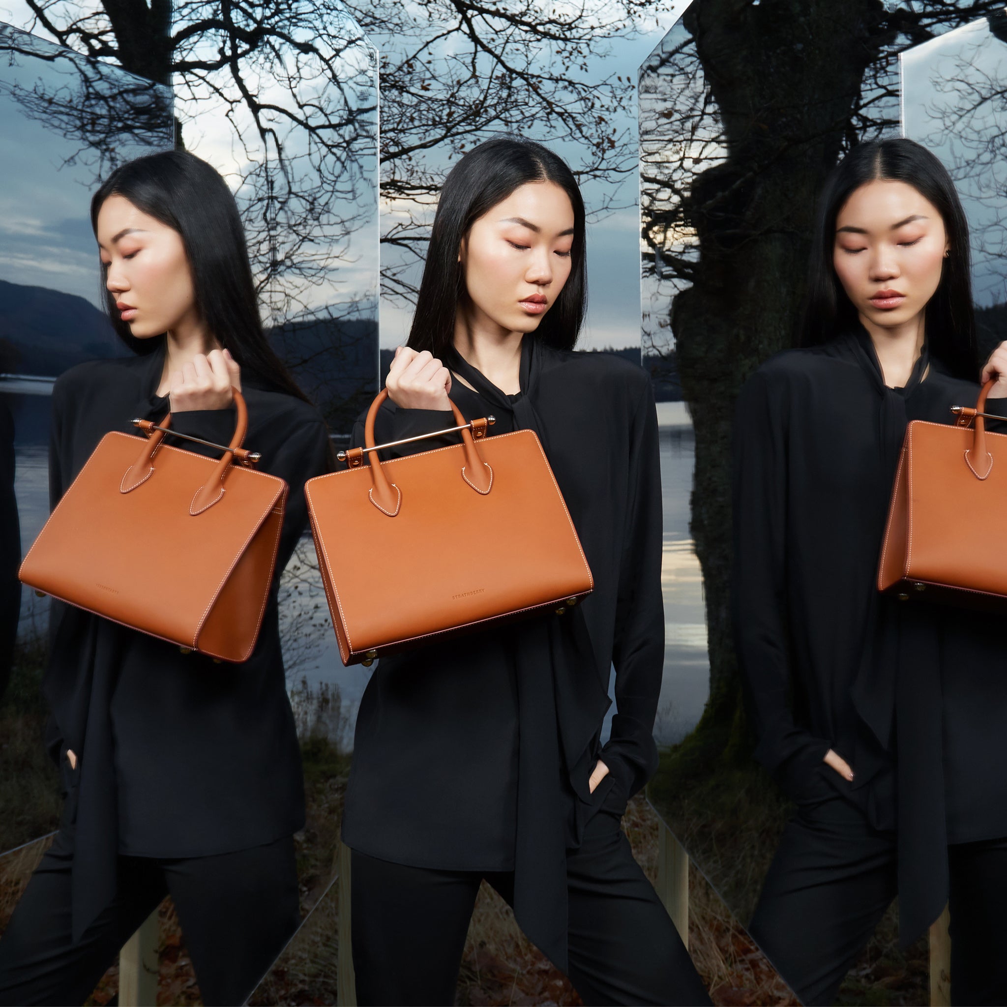 ミディトート　ブライドルレザー　85000円