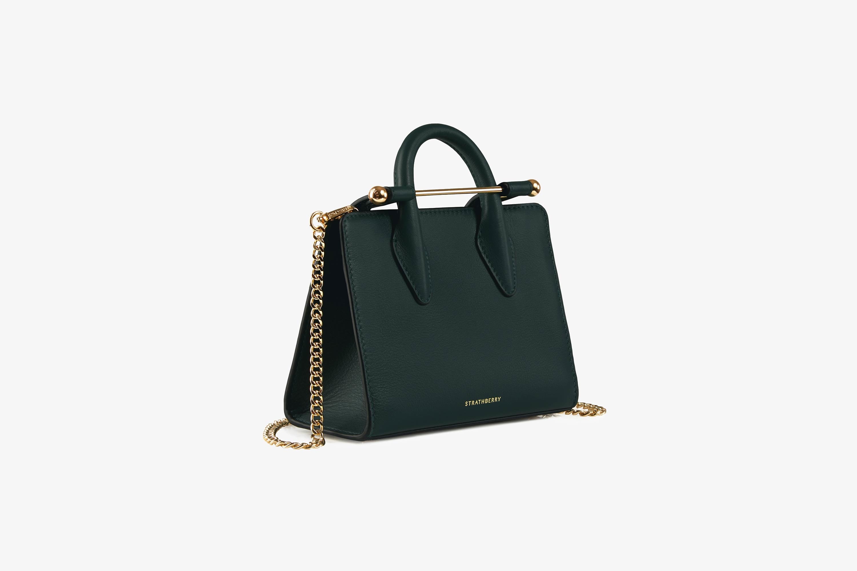 Strathberry Nano Tote ボトルグリーン 58000円