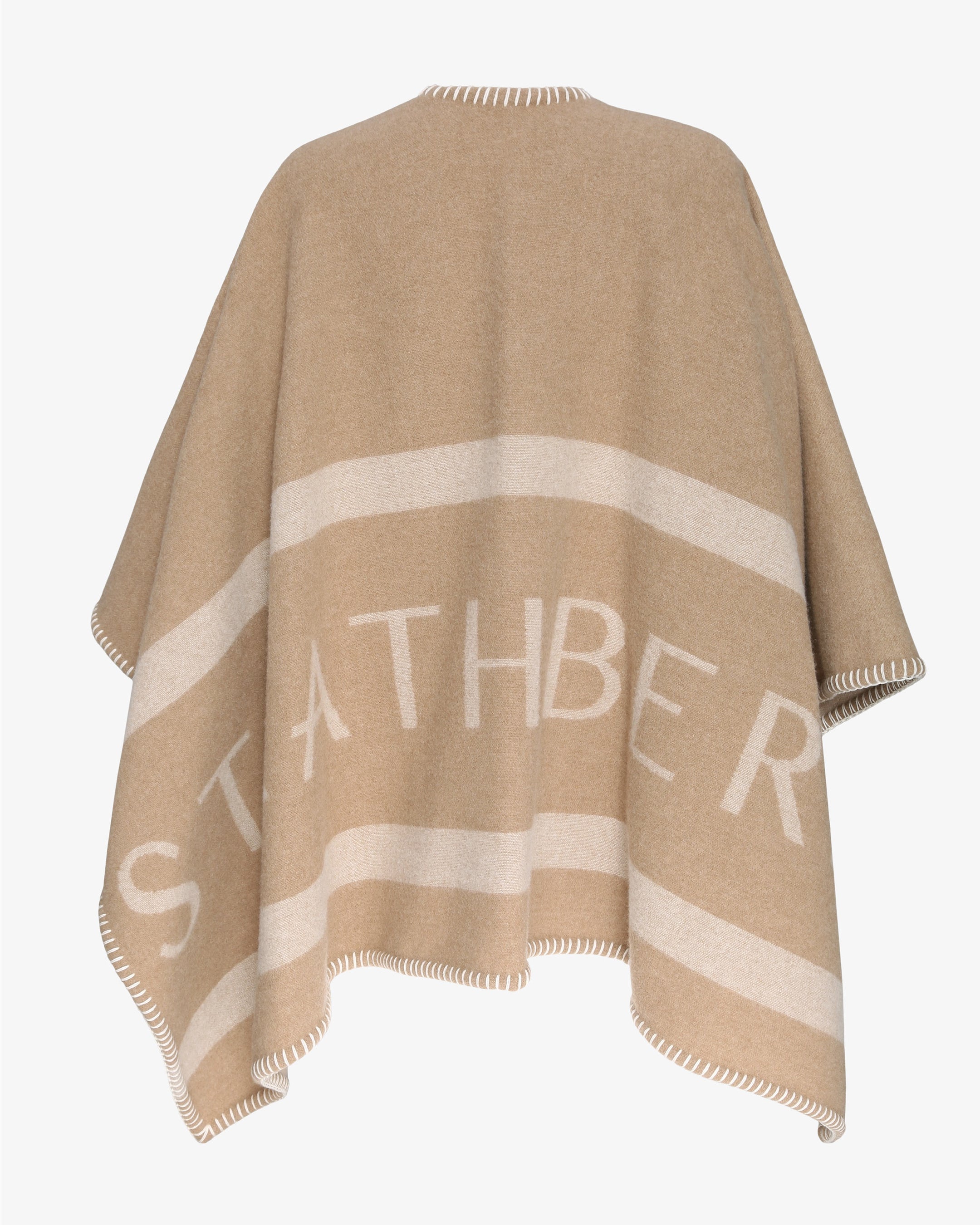 ロゴケープ　81000円　ラムウール90％　カシミア10％　後ろ