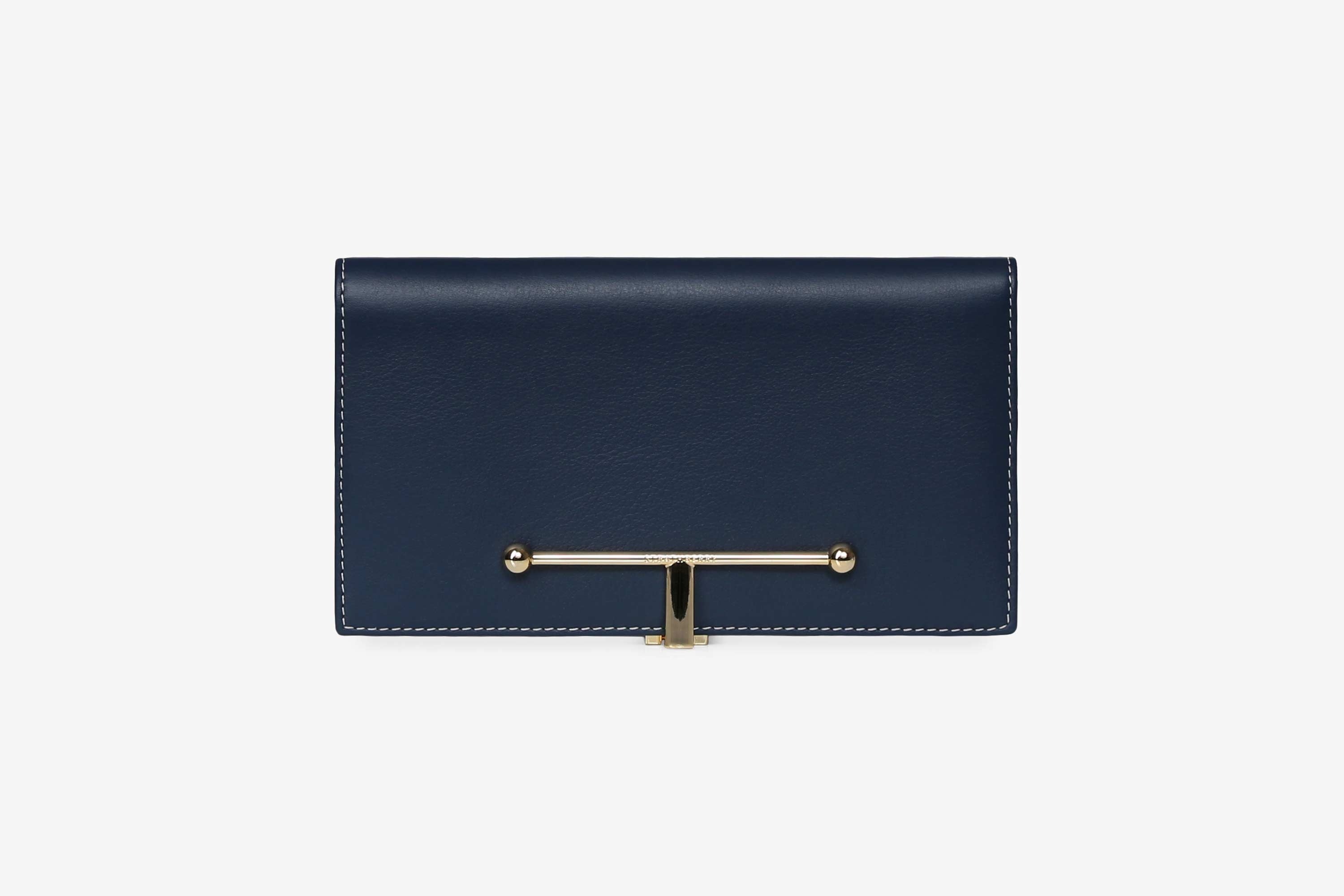 メルヴィルストリート・ウォレット（L）クロコダイルエンボス　ネイビー　36,850円（税、送料込み）