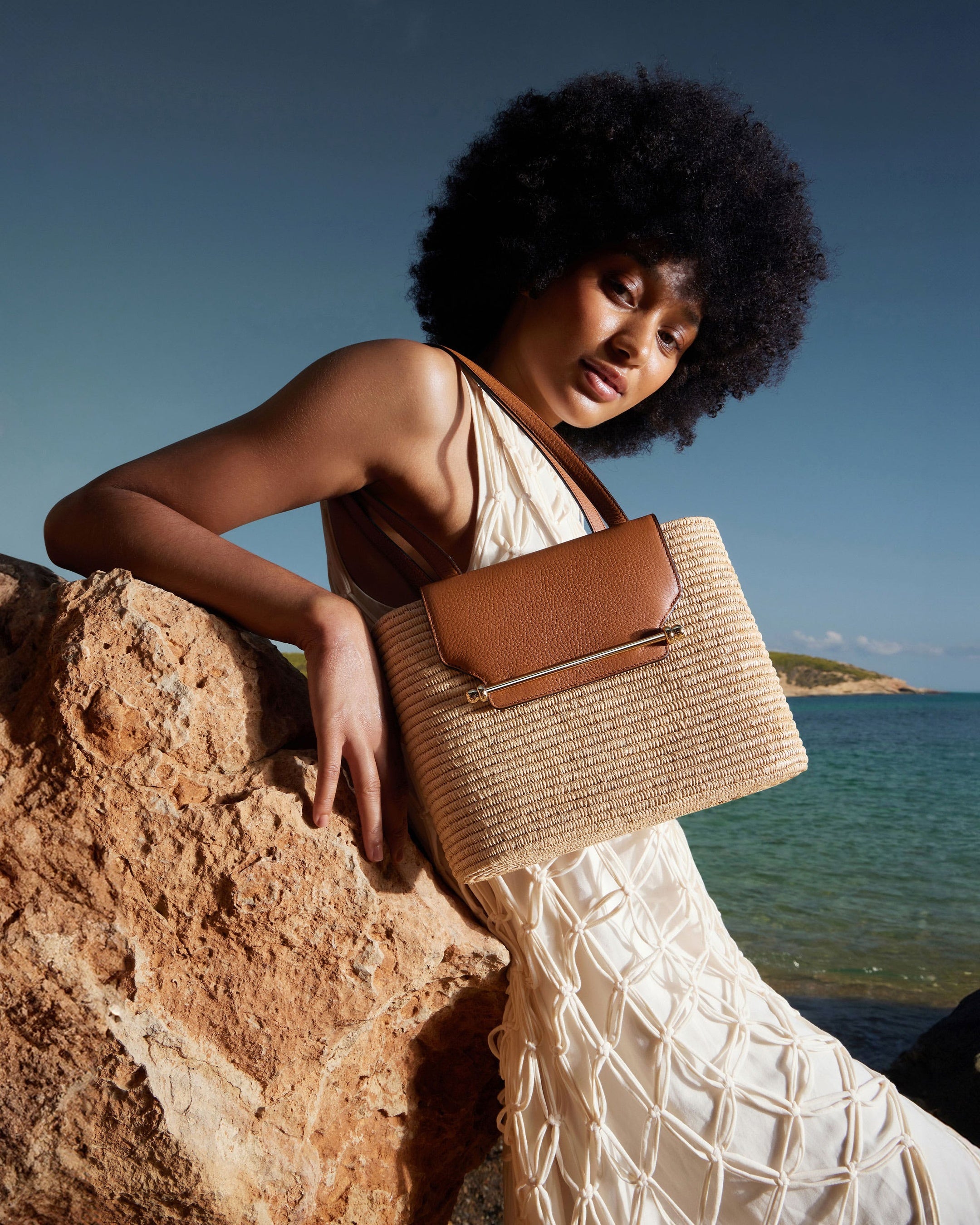 ストラスベリーバスケット タン　54,500円（税、送料込み）