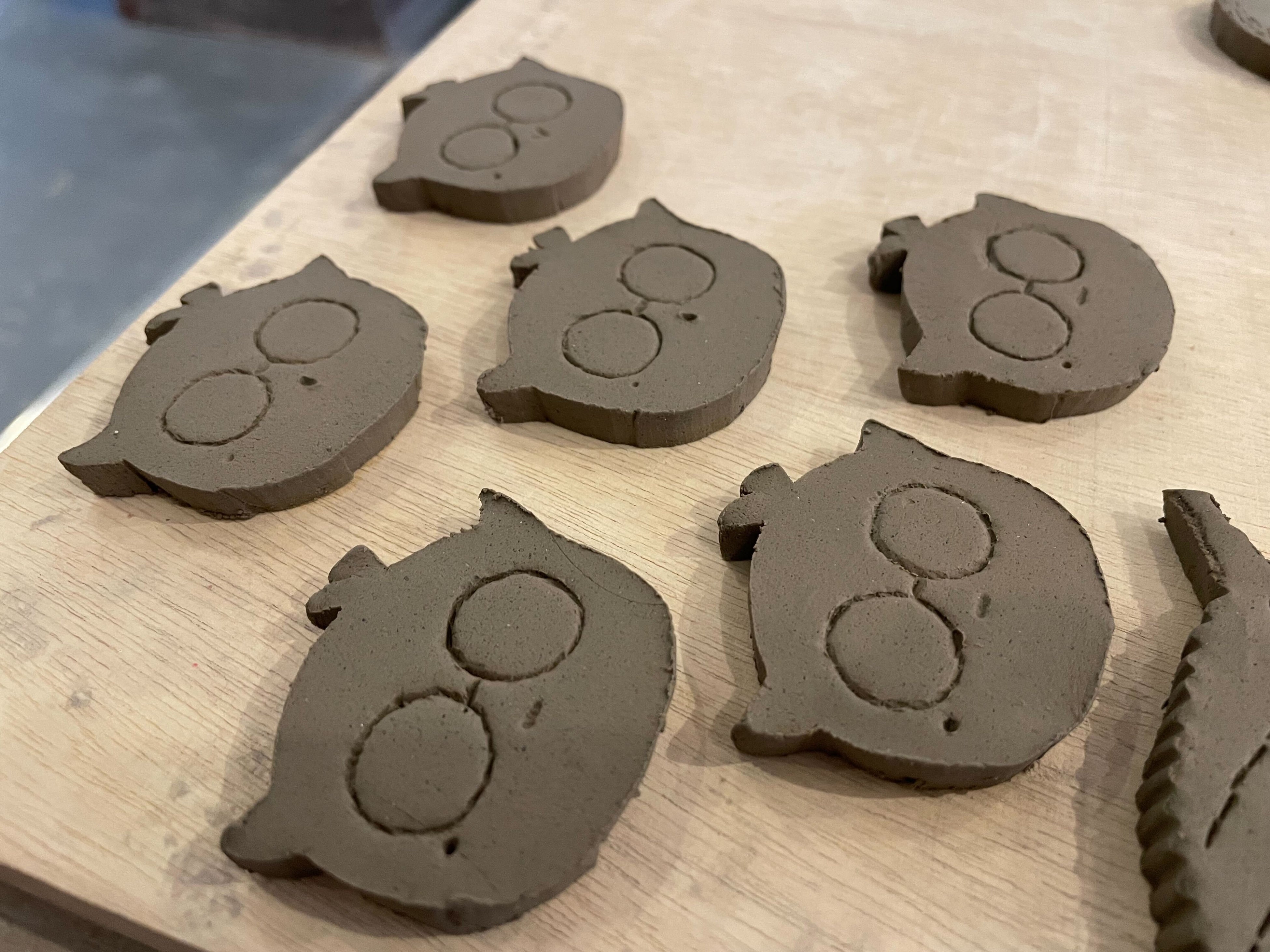 制作中の箸置き