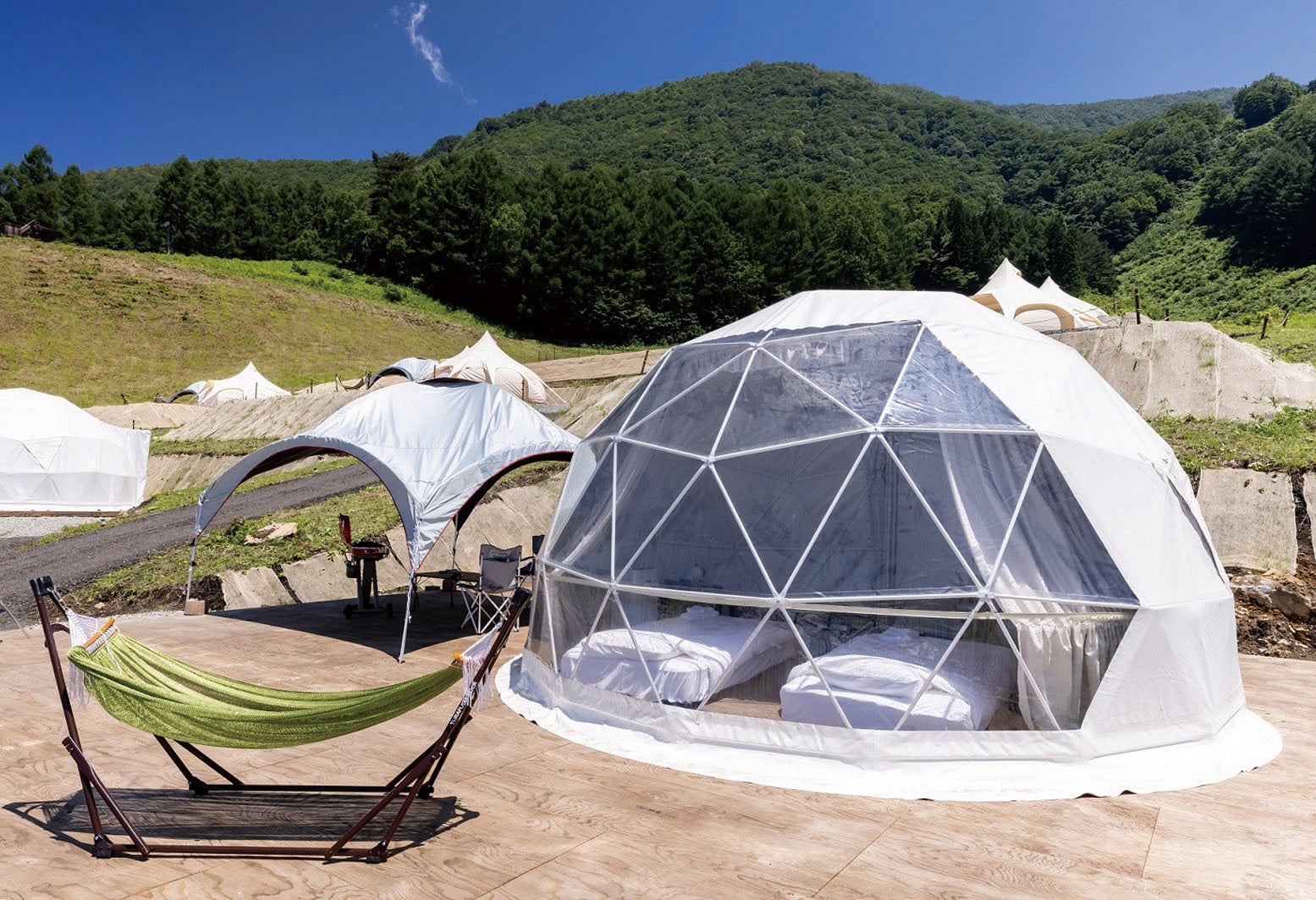 長野県の「SORA GLAMPING RESORT」では、雲海ビュー地点へのロープウェイが乗り放題に
