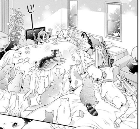 真樹に集まる アニマルたち