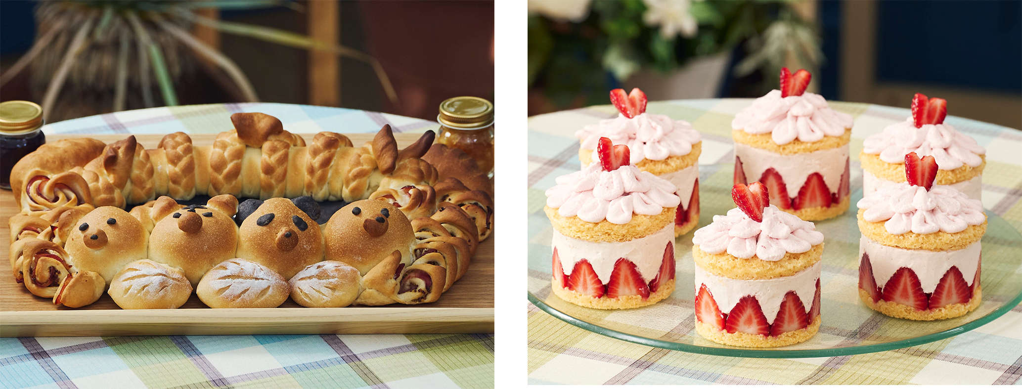 「真夜中のアニマルパンパーティー」　　　　　　　　　      　「フレジエ風 ストロベリーショートケーキ」