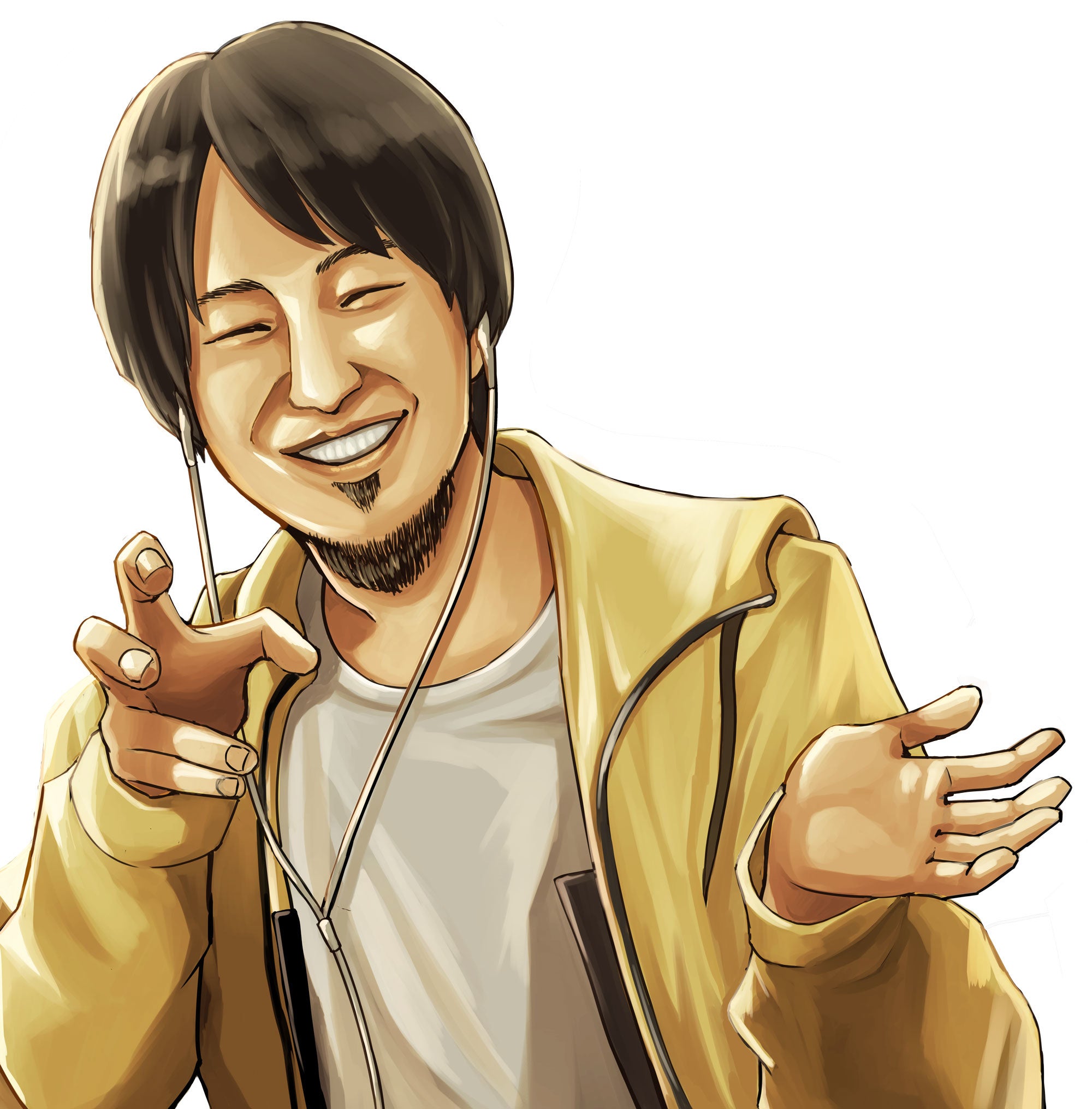 『ひろゆき、異世界でも論破で無双します』イラストカット