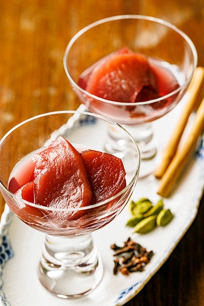 りんごの赤ワインスパイス煮