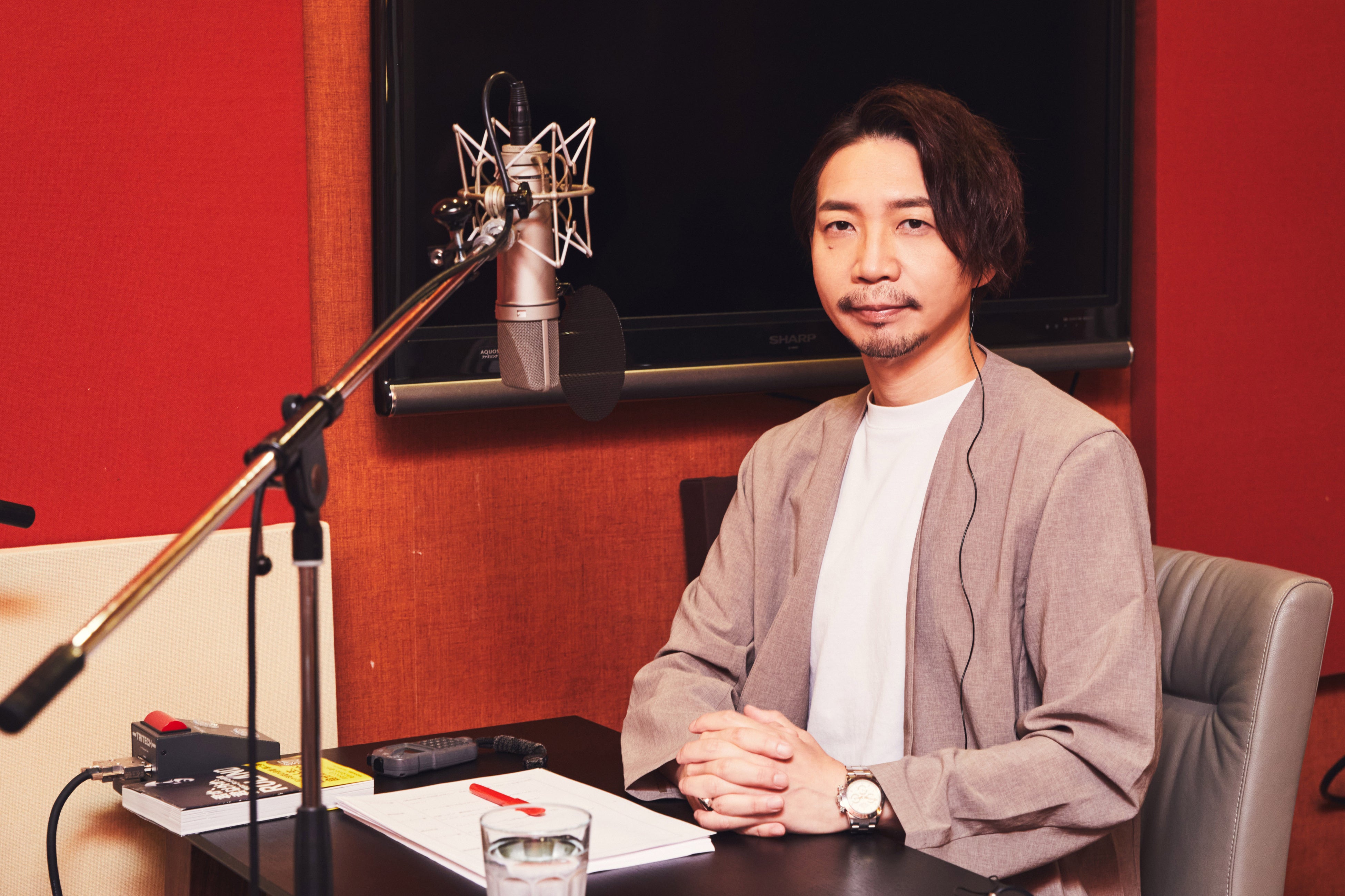 諏訪部順一氏　レコーディングブースにて　(C)Chihaya Kaminokawa