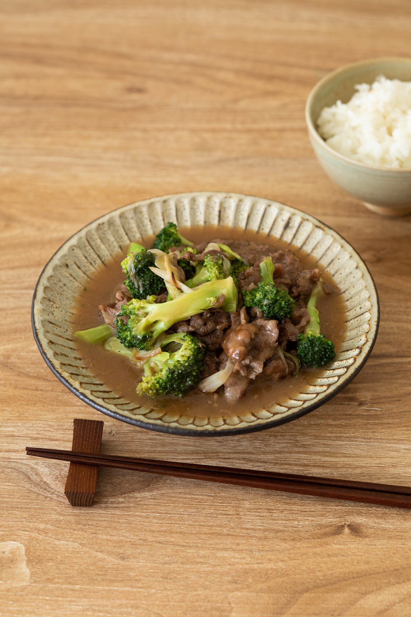 冬・牛肉とブロッコリーの中華炒め煮