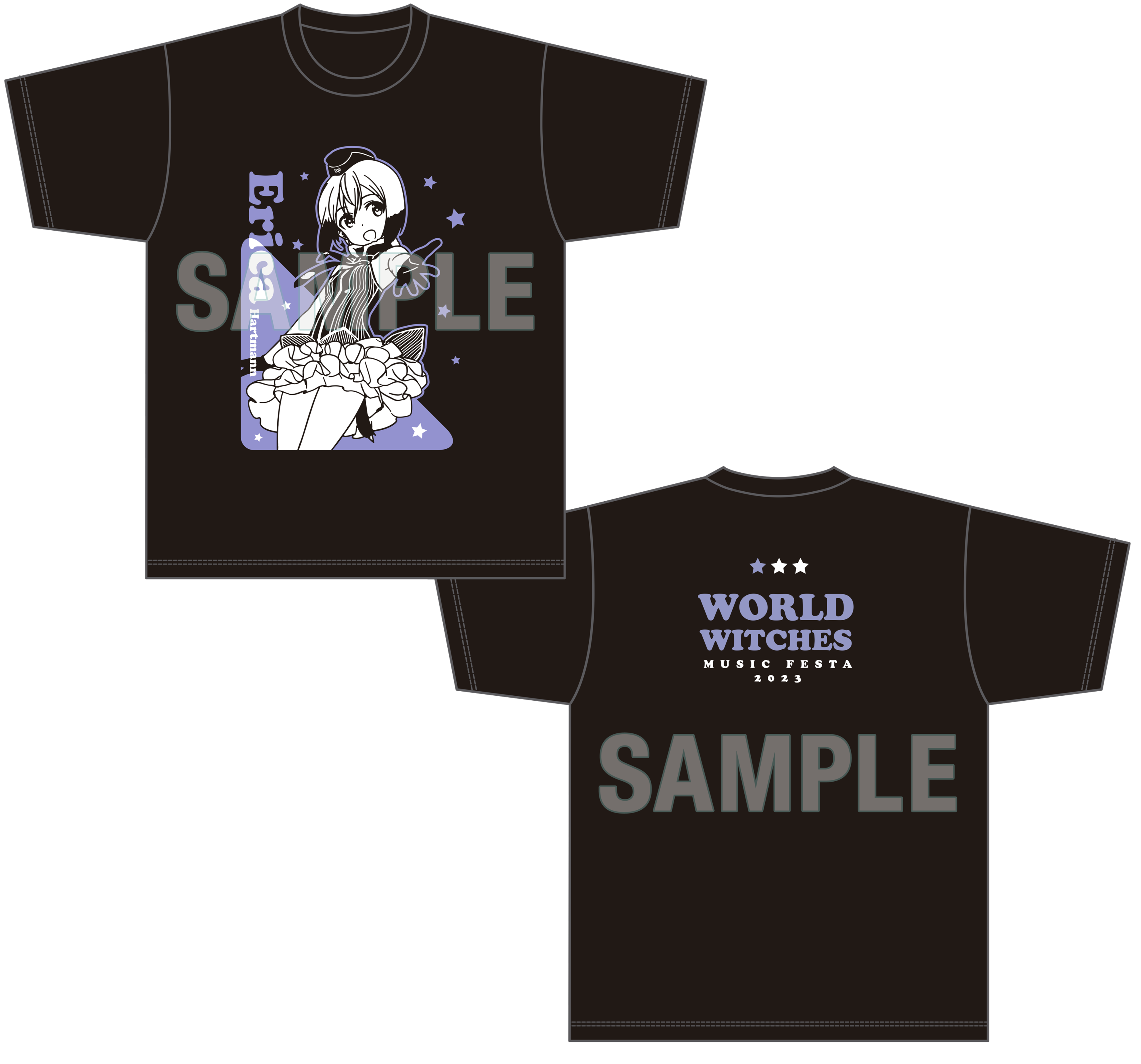 ワールドウィッチーズミュージックフェスタ２０２３　Tシャツ　エーリカ・ハルトマン