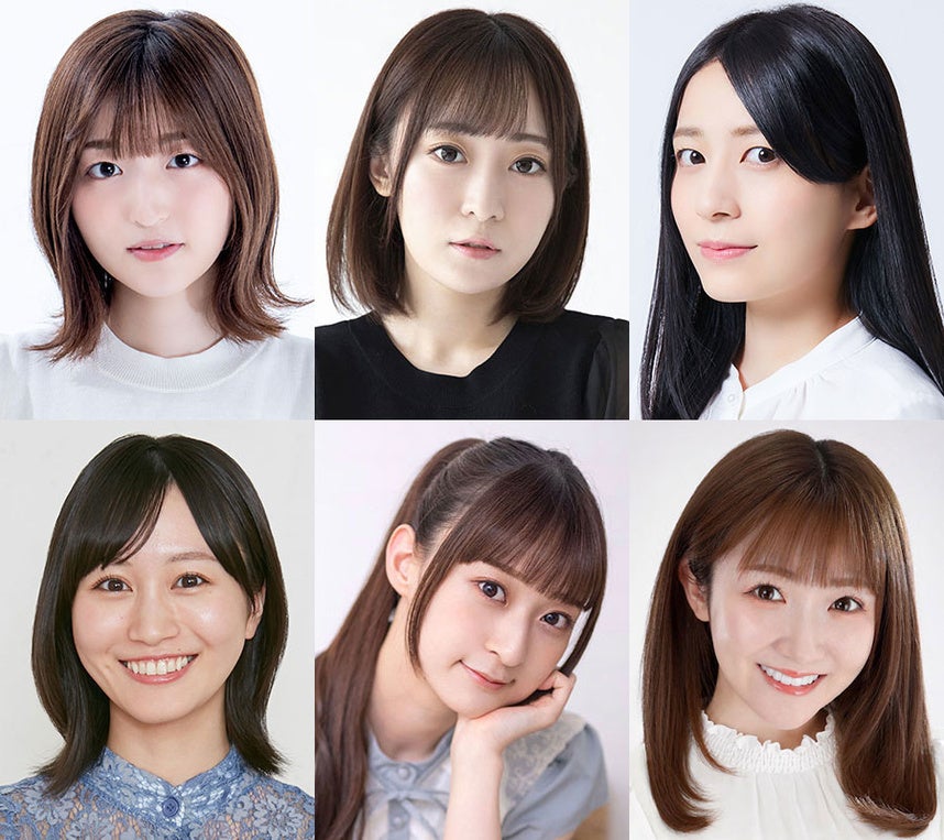 上段左から：石井陽菜、石飛恵里花、佐々木優佳里（AKB48）、下段左から：佐藤遥、星守紗凪、三村遙佳