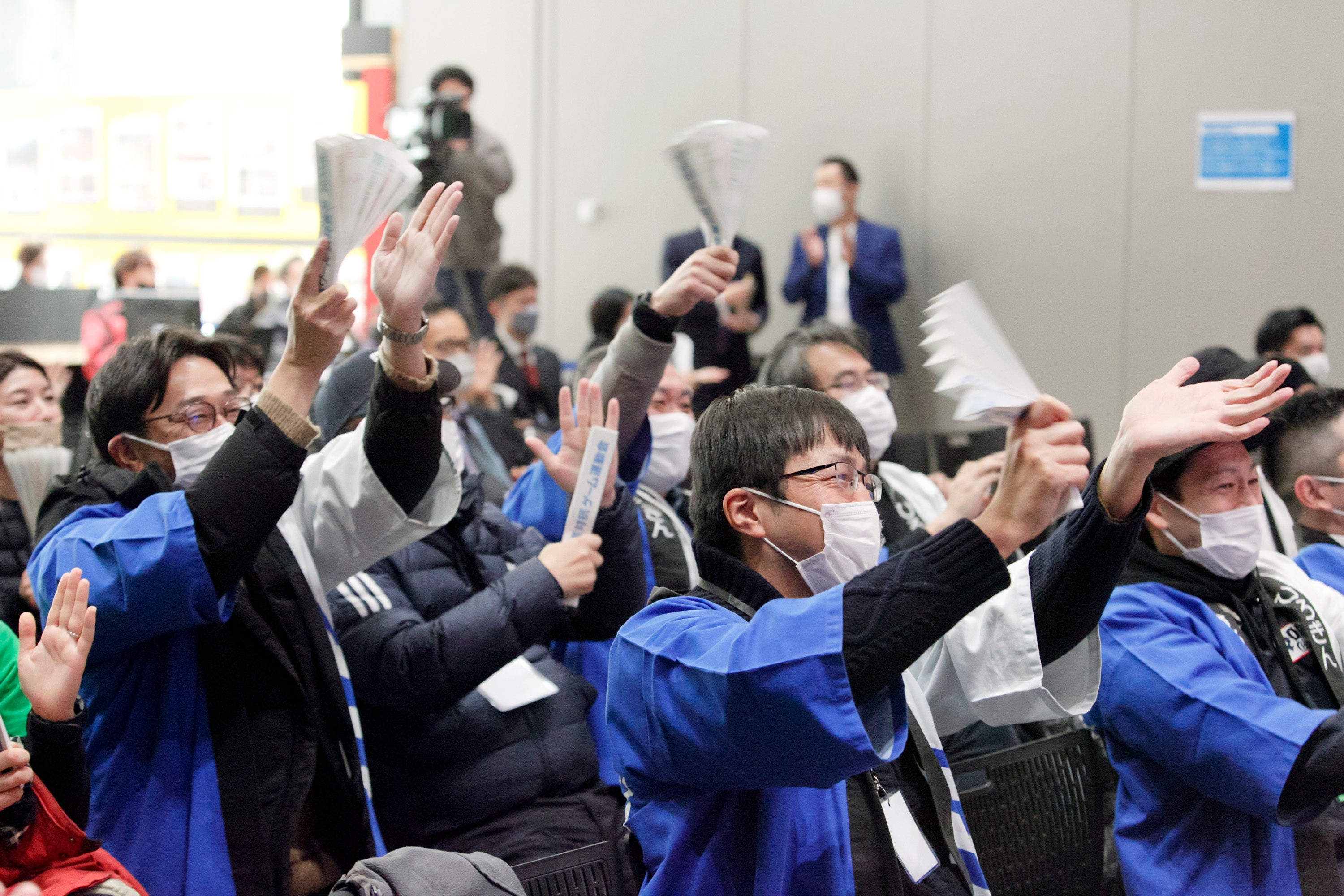 ↑出場チームの応援も白熱。自社だけでなく、他の出場チームにも声援を送られていました。