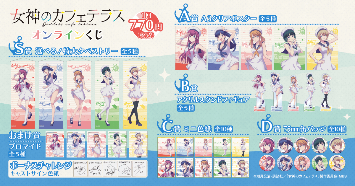 女神のカフェテラスA3アクリルボード 女神のカフェテラスA3