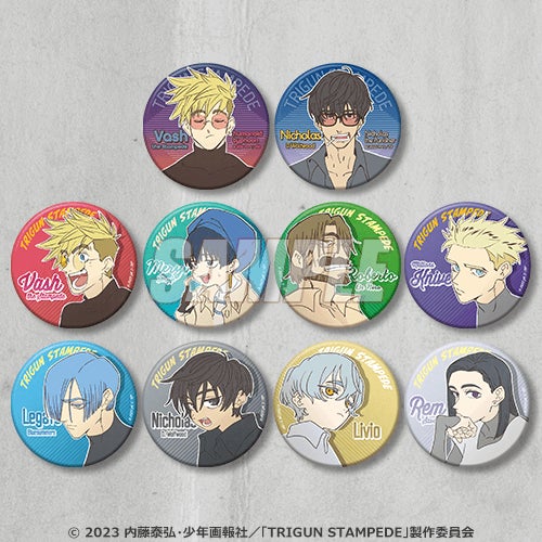 TRIGUN 原画展 トライガン ヴァッシュ 缶バッジ TVアニメ『TRIGUN STAMPEDE』よりポップでクールなデザインの