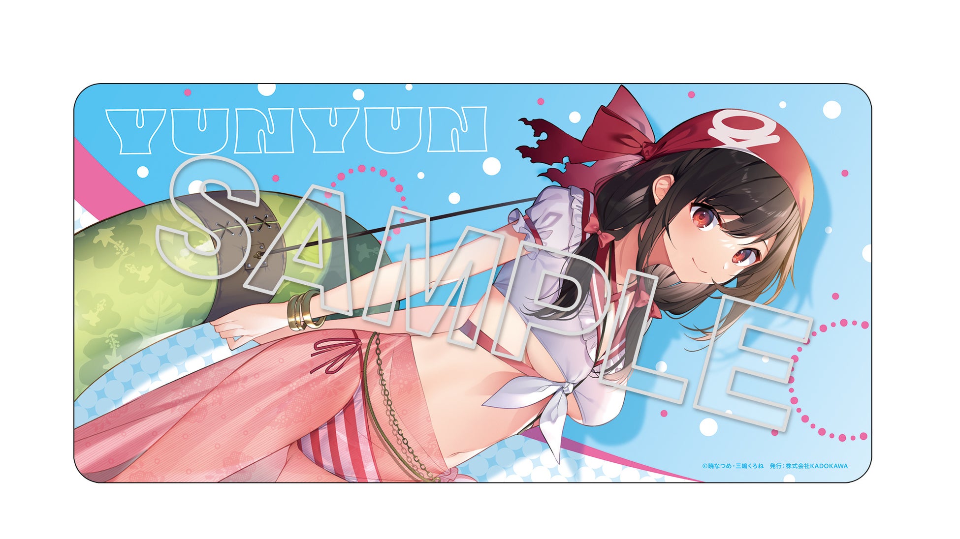 モチーフイラストを使用した特製ラバーマット(約W600mm×H300mm)