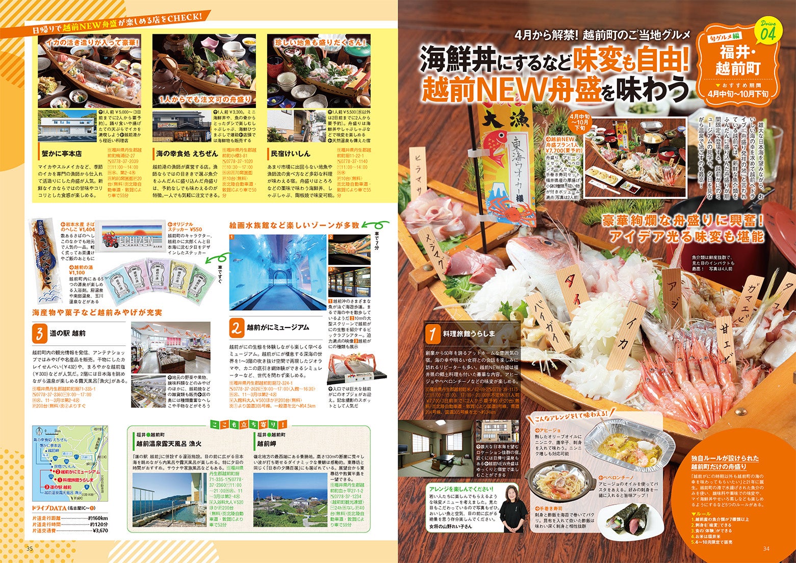 注目のご当地グルメ「越前NEW舟盛」は4月から解禁