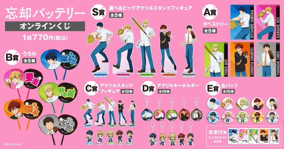 TVアニメ『忘却バッテリー』より、新規描き下ろしイラストを使用した