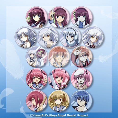 くじ引き堂 Angel Beats! Newtype D賞缶バッジ全12種セット TVアニメ放送から15周年を記念して『Angel Beats!』がくじ引き堂