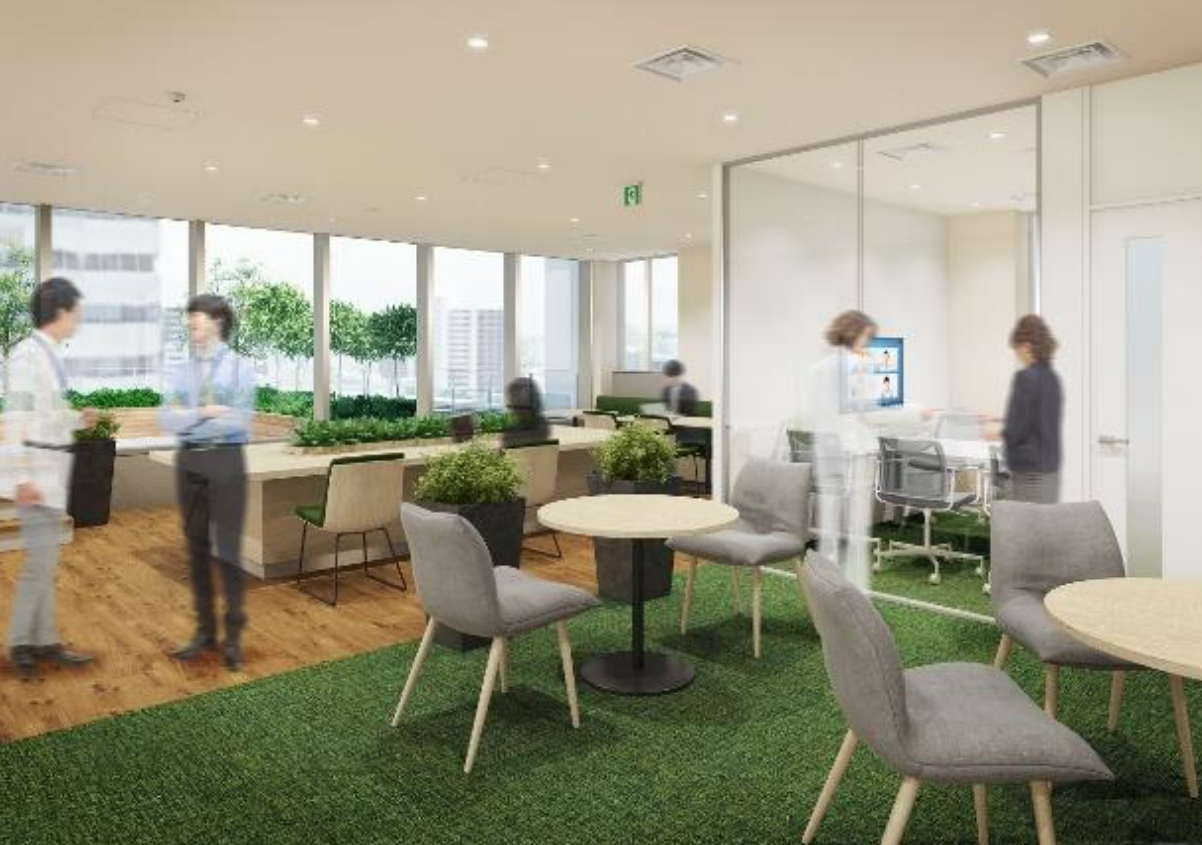 フリーアドレス制のオフィス