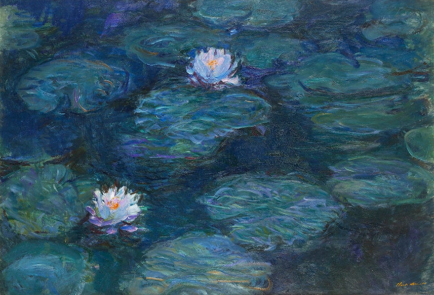 名古屋帯 美展作家 松本隆男 丸に鯉 花模様 縮緬 青褐色 O-5520 松本市美術館】「モネ」、「黒田清輝」、「藤島武二」など近代美術を通