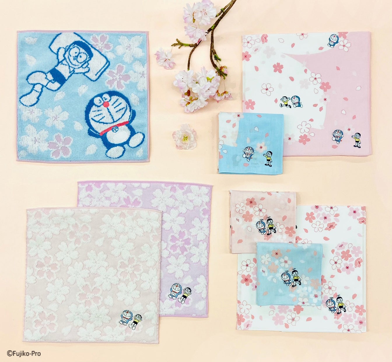 人気の桜柄シリーズのドラえもんのハンカチから新作が登場 川辺株式会社のプレスリリース 人気の桜柄シリーズのドラえもんのハンカチから新作が登場 川辺株式会社のプレスリリース