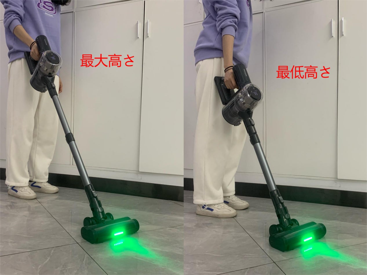 Vertect™ 』緑色光ライトとV字型絡まり防止ローラーブラシで至るところ
