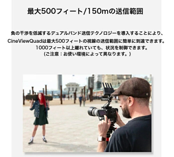 AccsoonはCineView Quad ワイヤレス映像伝送システム(送信機&受信機