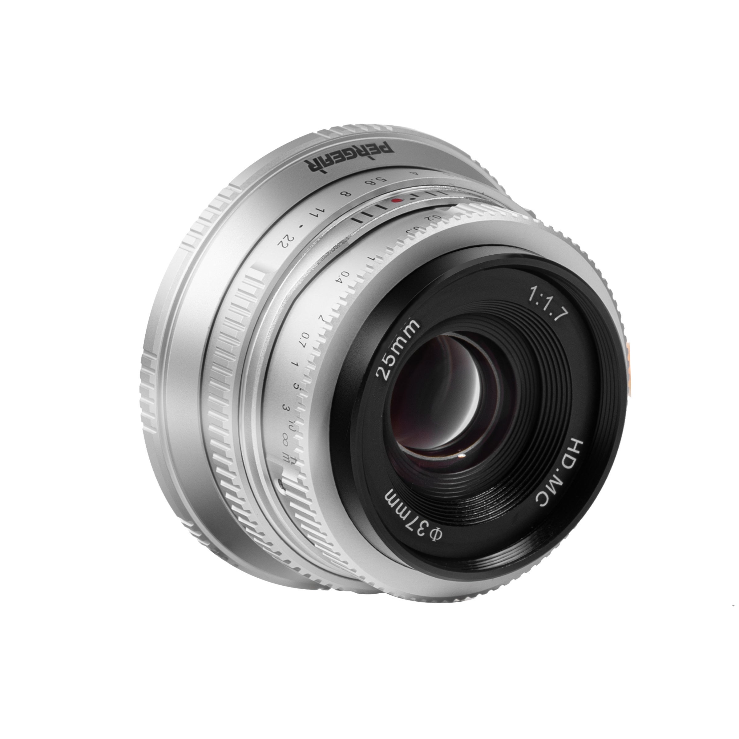 m*j様 Pergear 25mm F1.7 シルバー（Zマウント） Pergear 25mm F1.7 大口径軽量マニュアルフォーカス APS-C レンズ