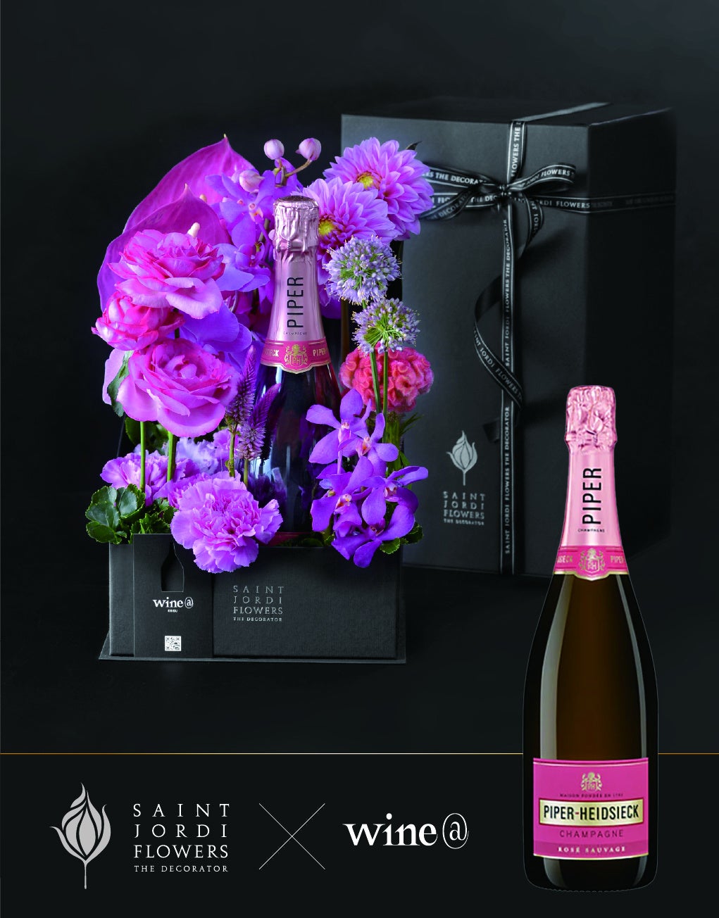 クリスマスやお正月の豪華さや慶賀を演出 wine@から、ワインを花