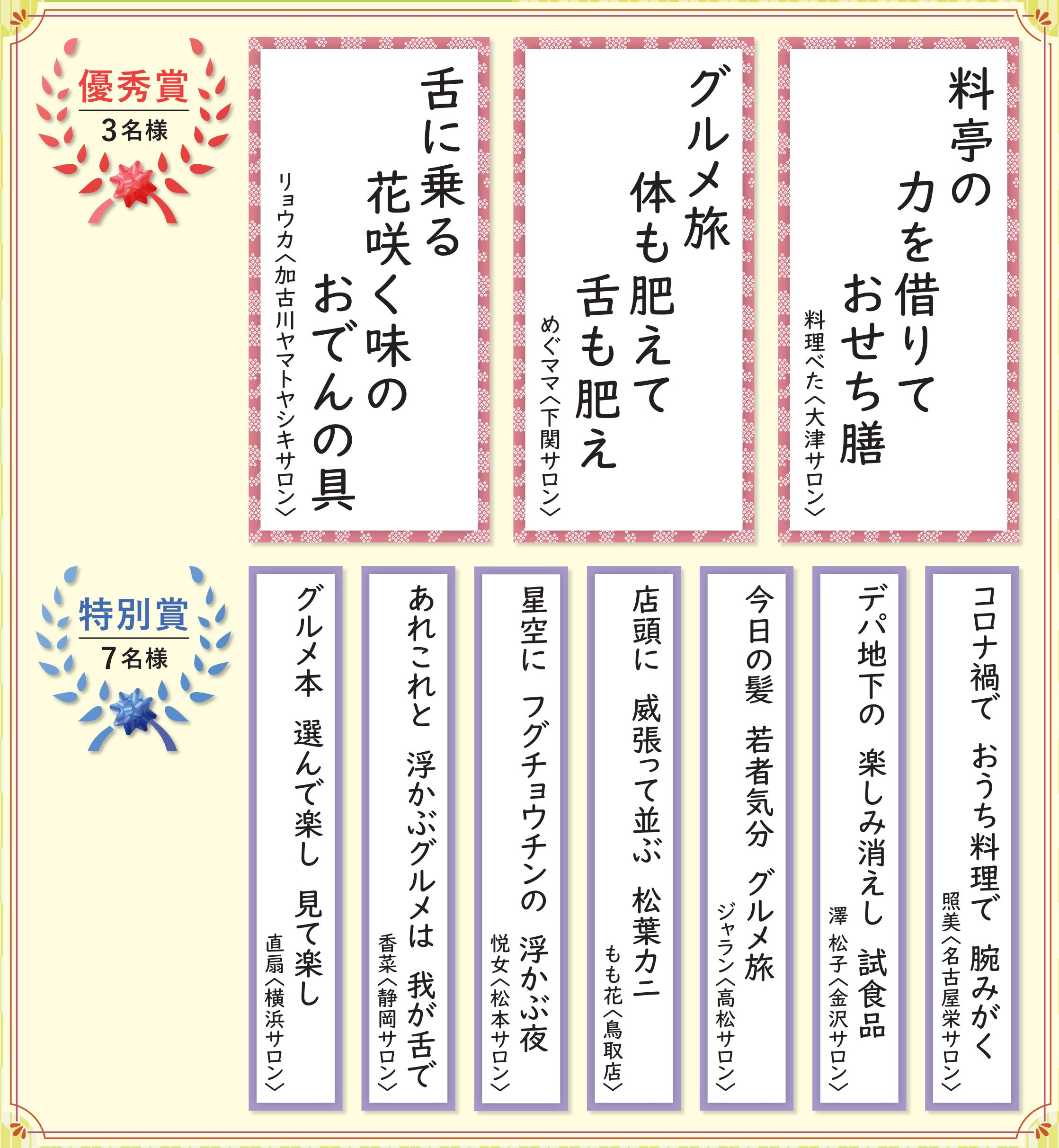 応募総数1863句！「レディースアートネイチャー川柳大賞」受賞作が決定