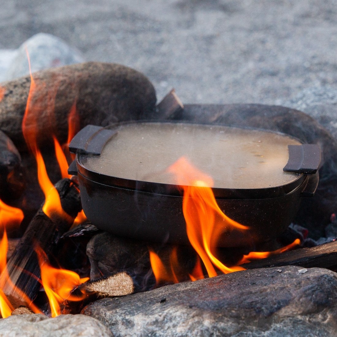 超耐熱結晶化ガラスだから直火に触れてもOK。