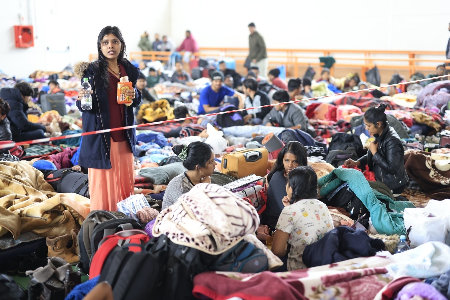 ウクライナとルーマニアの国境付近の避難所にて（写真提供：シグヌス科学ユネスコ協会）