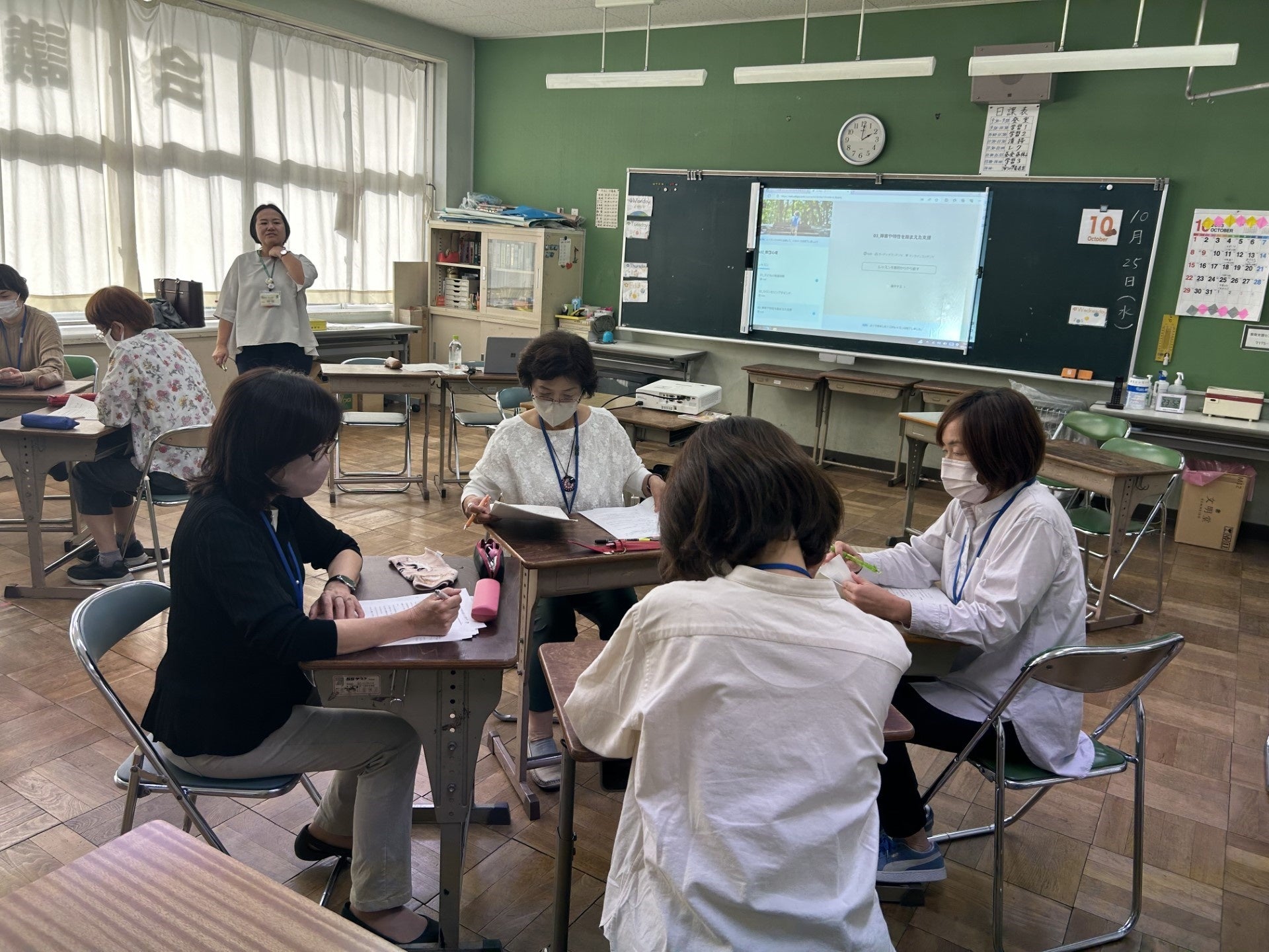 △柏市教育支援センターで行われた実証事業の様子