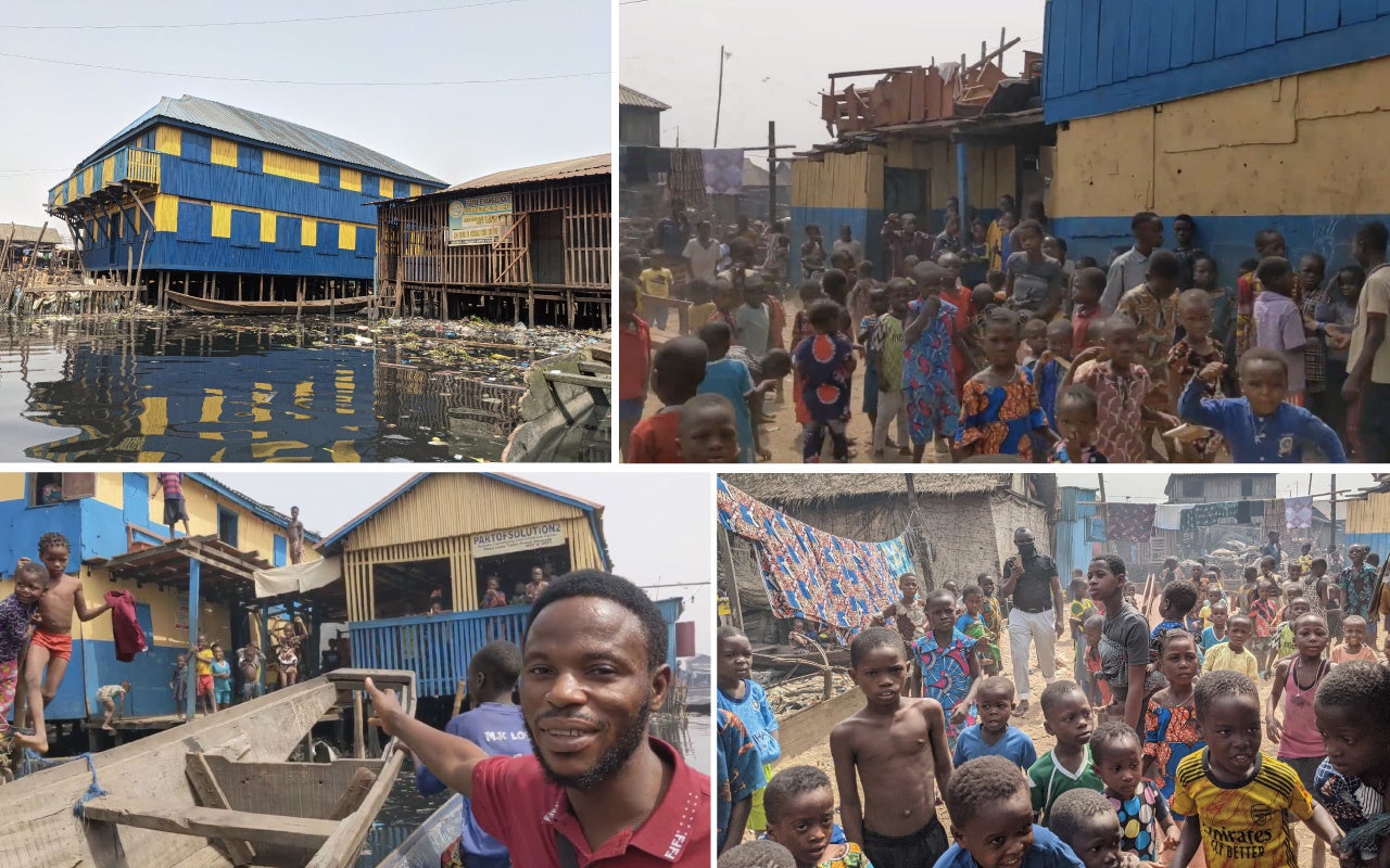 学校では英語、数学、社会、読み書きや絵を描くことを教えている