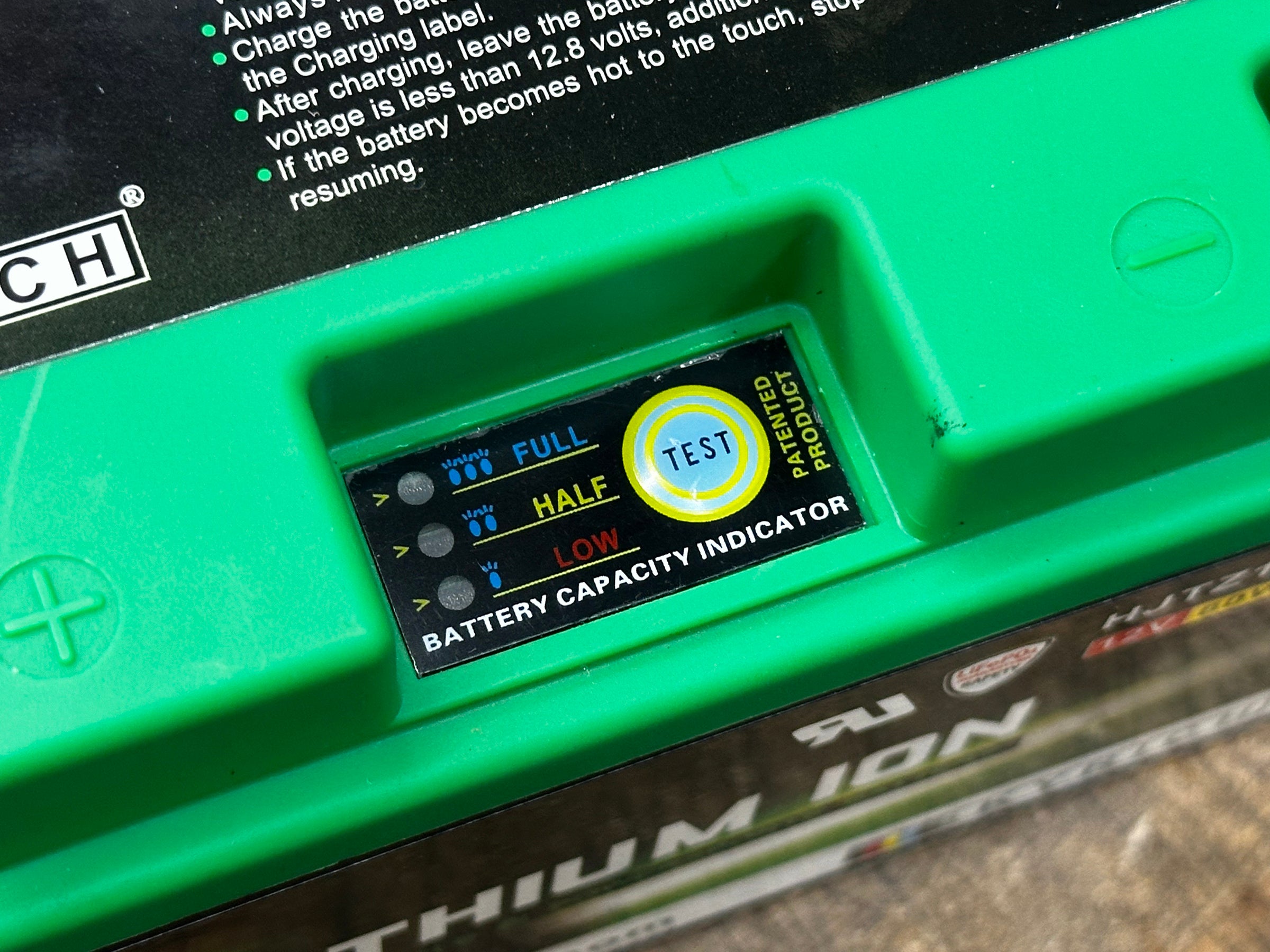 ボタンを押して残量確認