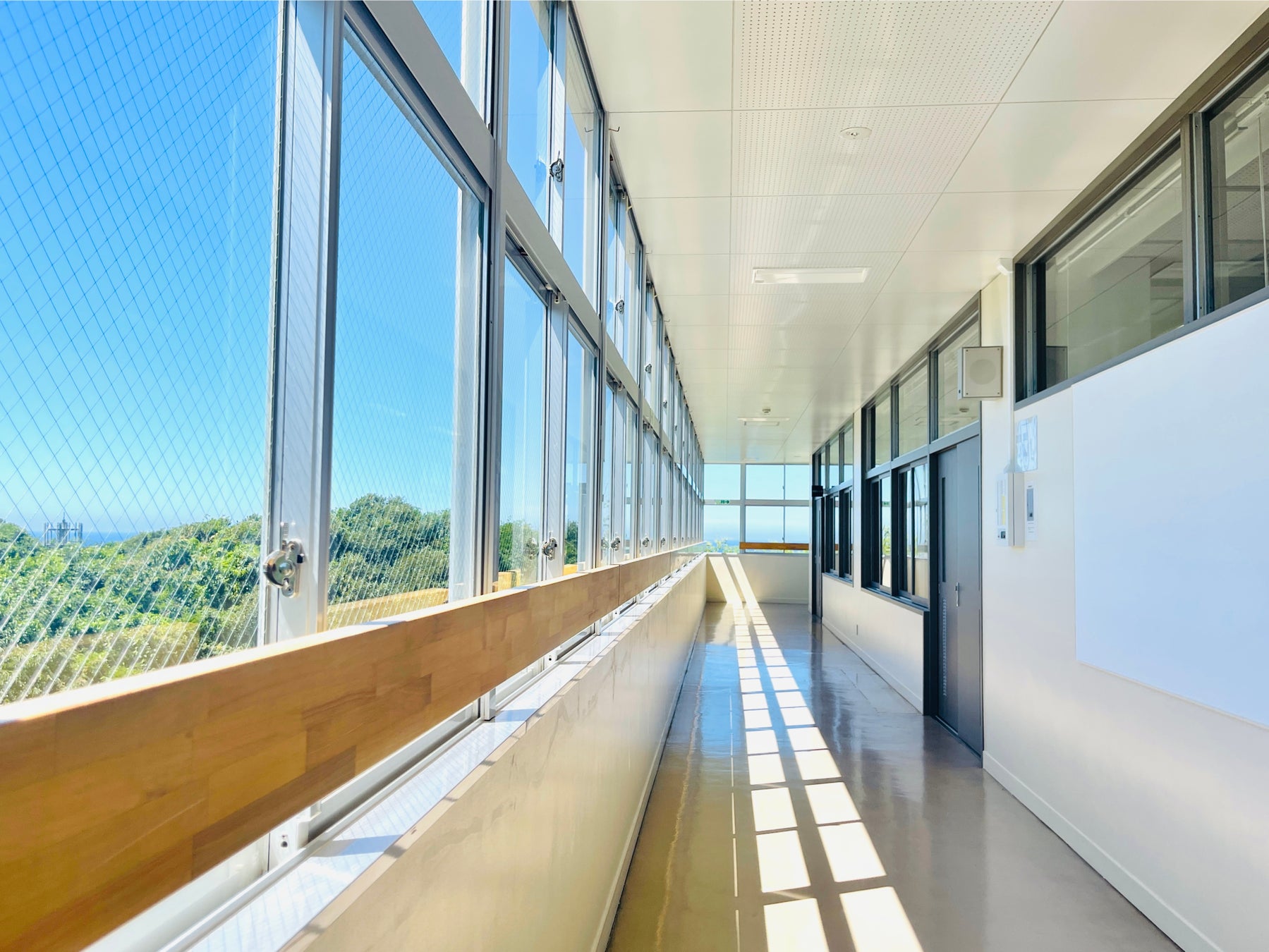 小学校の面影を残す通路