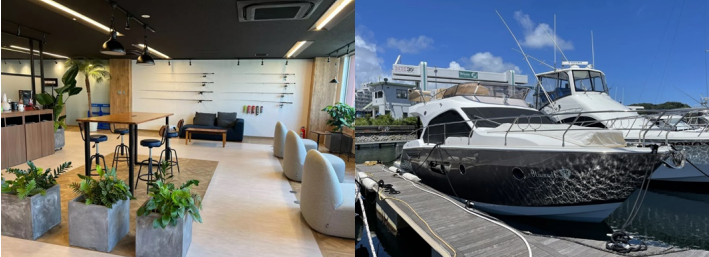 左：横浜オフィス  右：船オフィス