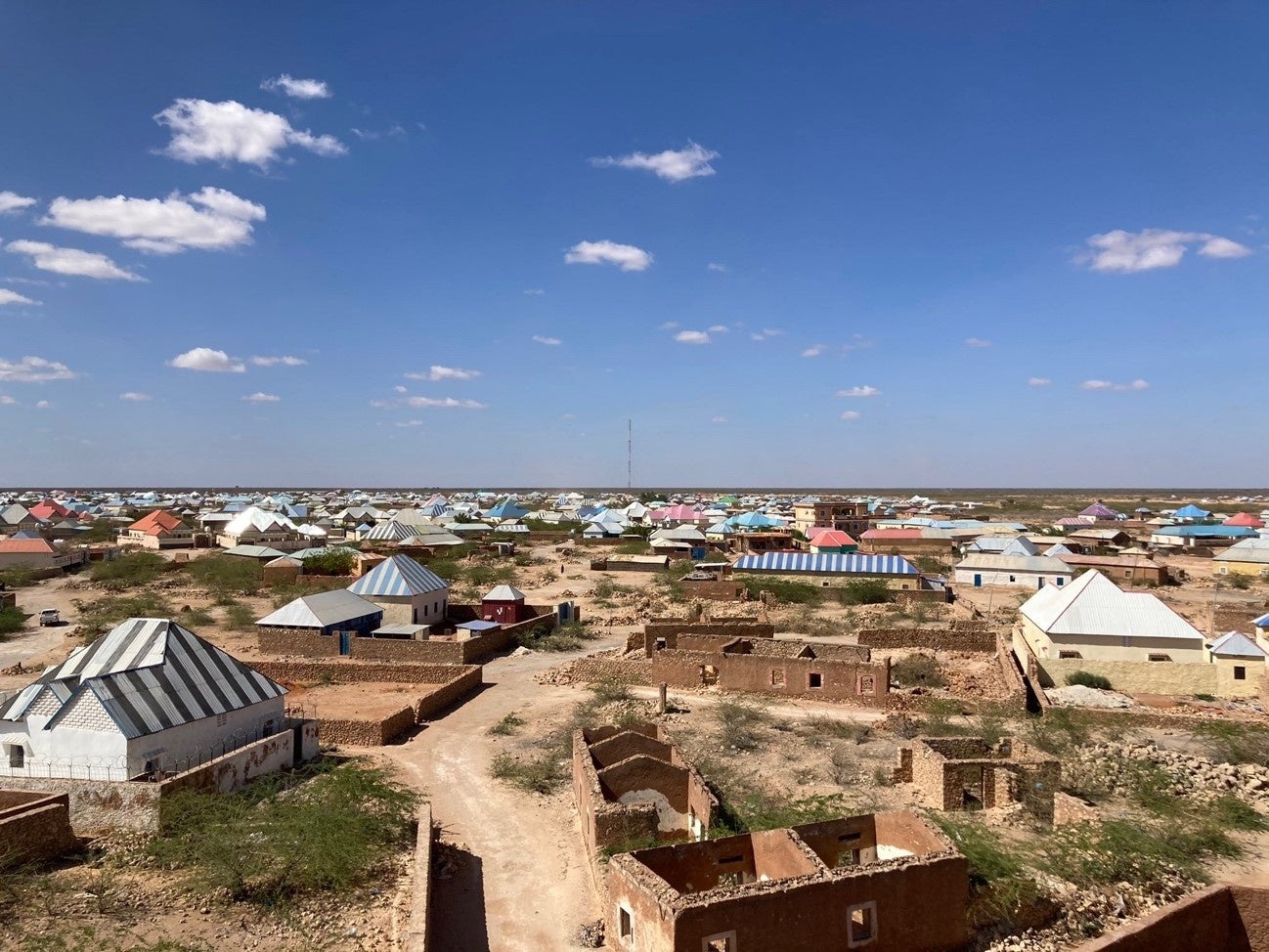 ソマリア中部ガルムドゥグ州ドゥサマレブの集落