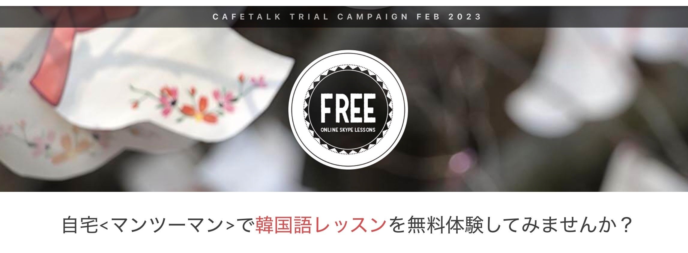 オンライン韓国語無料モニター募集