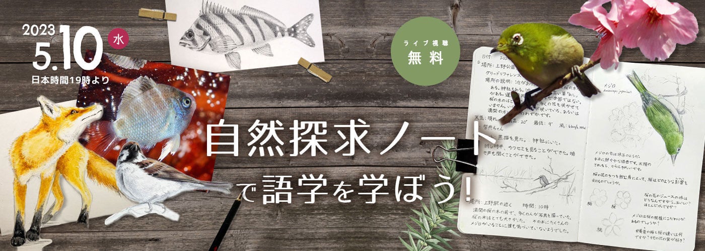 大人も子供も。自然探求ノート（フィールドノート）メソッドで語学を学ぼう