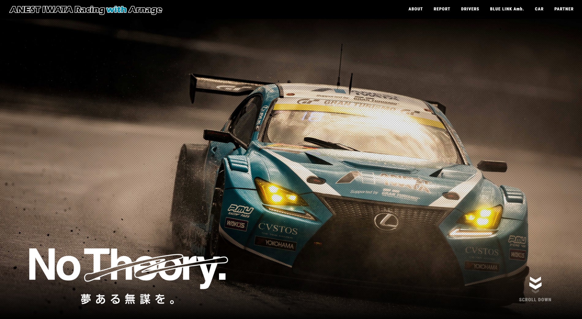 ANEST IWATA Racing 公式サイト TOP画面