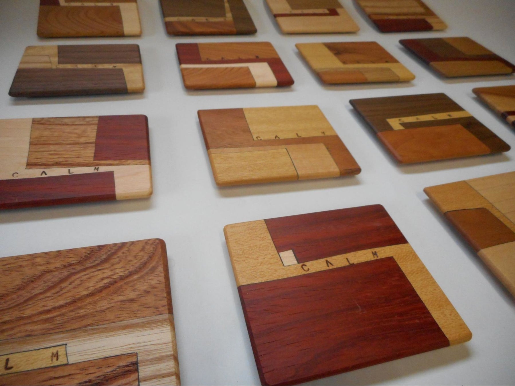 寄木のコースター