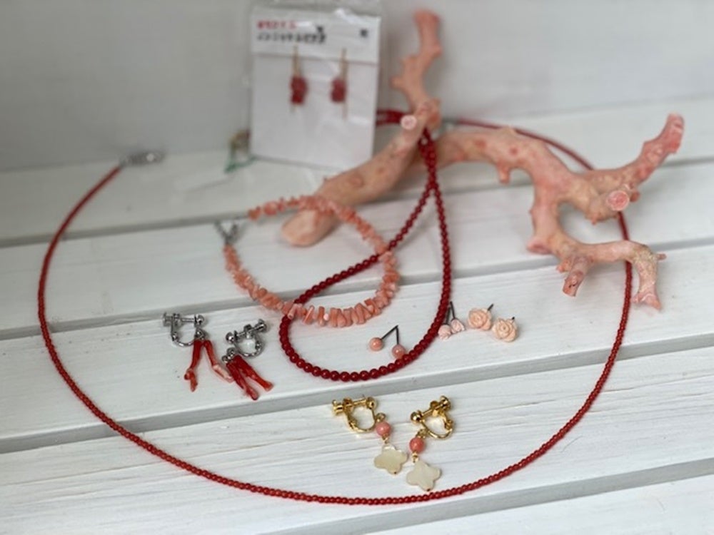 珊瑚アクセサリー